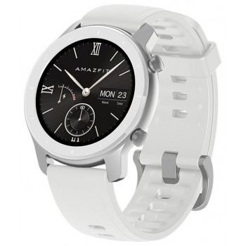 Часы Amazfit GTR 42mm aluminium case, silicone strap Белые